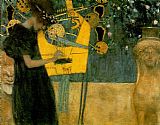 The Music Lesson Paintings - Music I 1895 by Gustav Klimt